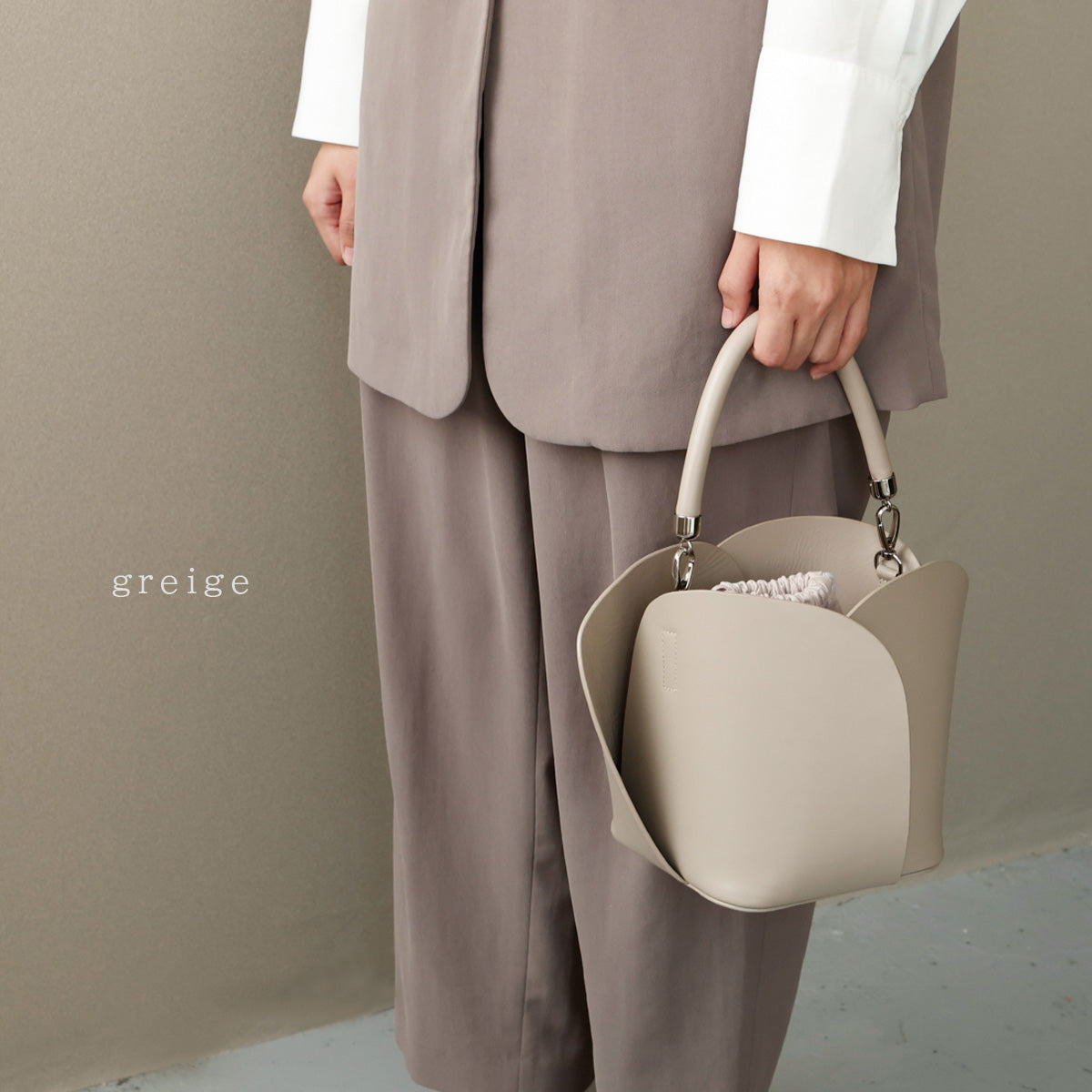 【2WAY】チューリップ型ショルダーバック・ハンドバッグ lbw015