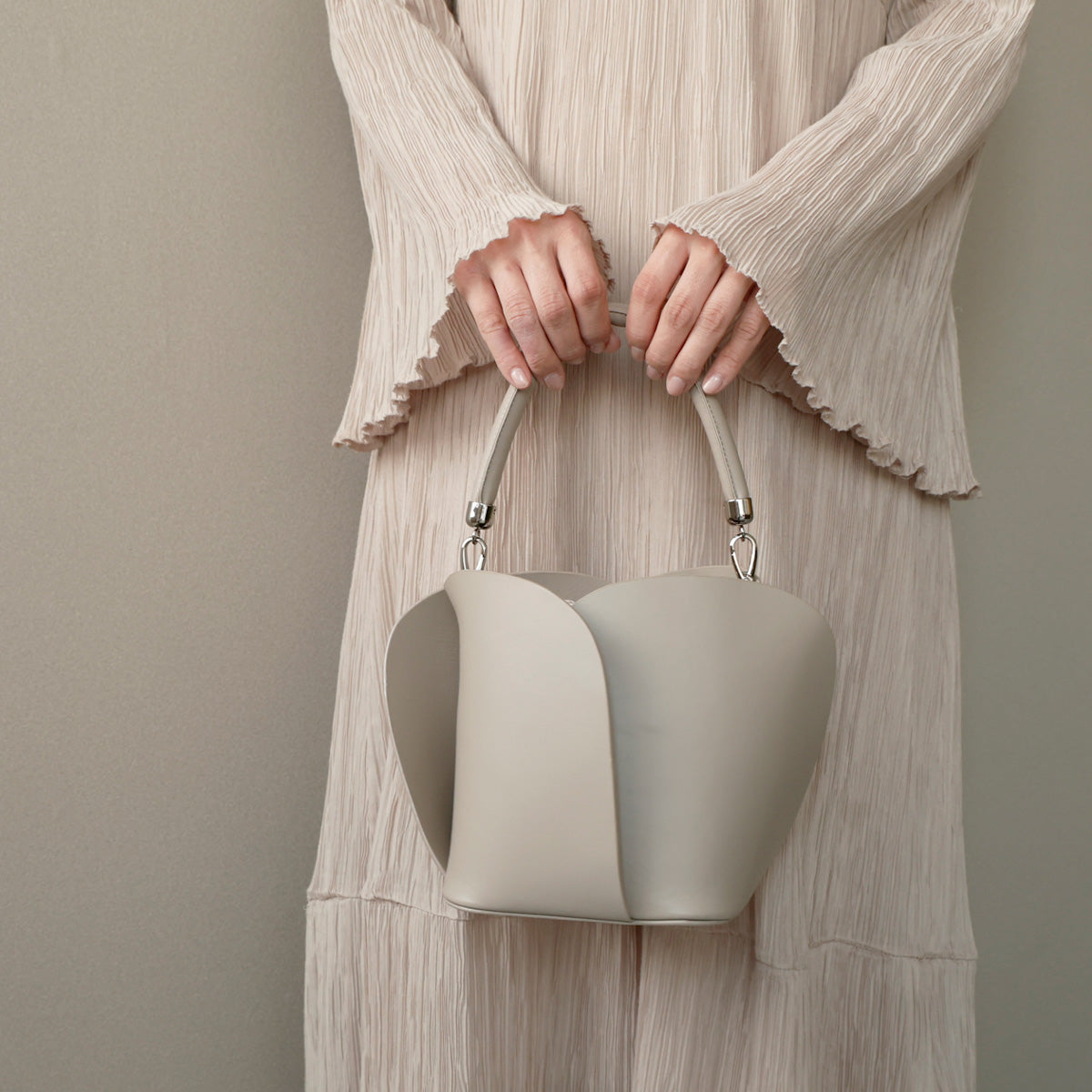 【2WAY】チューリップ型ショルダーバック・ハンドバッグ lbw015