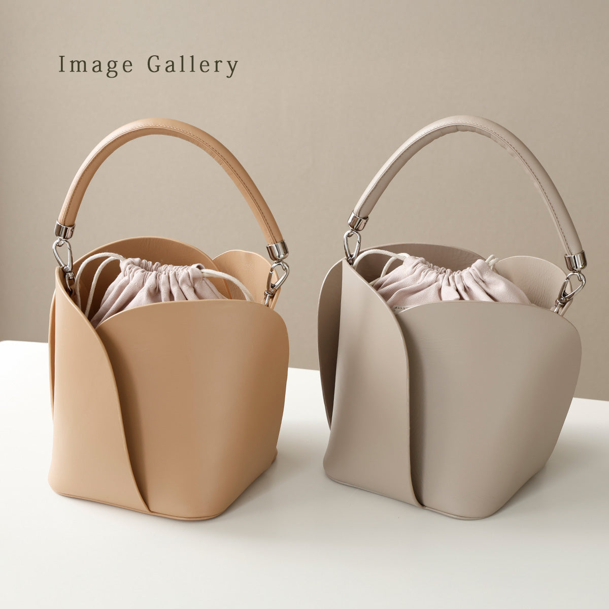 【2WAY】チューリップ型ショルダーバック・ハンドバッグ lbw015