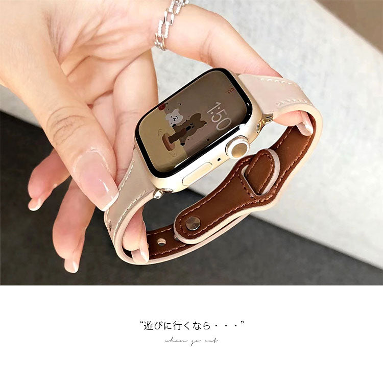 【本革】Apple Watch カラーバンド ab-wc002
