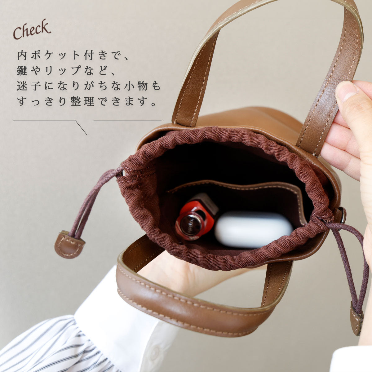 【本革】筒型2WAYバッグ　ab-lb045