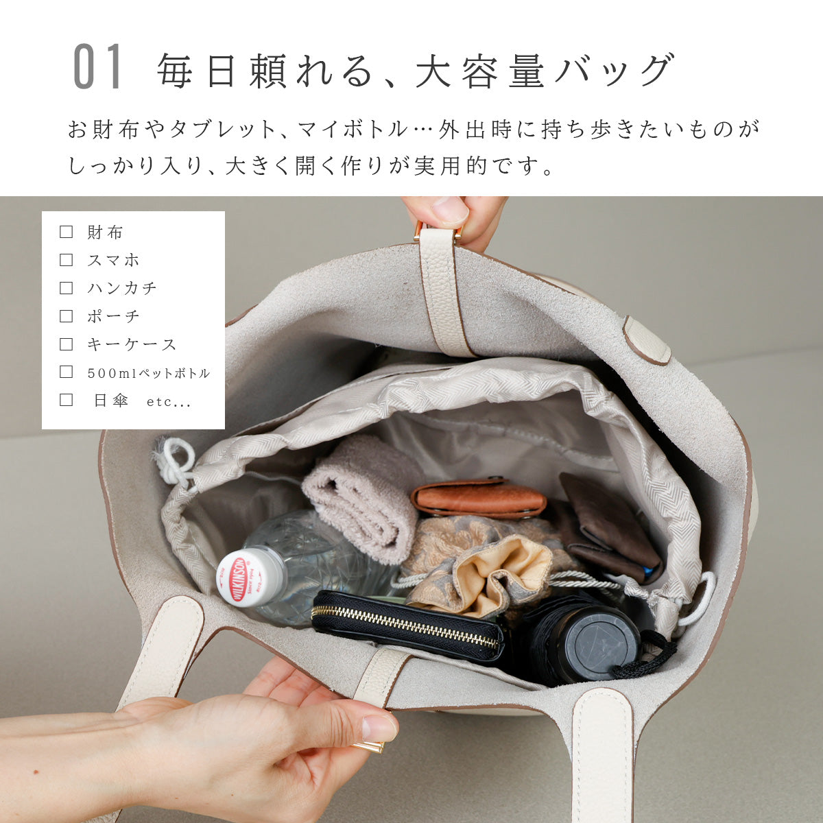 【本革】キーロック バケットバッグ　ab-lb051