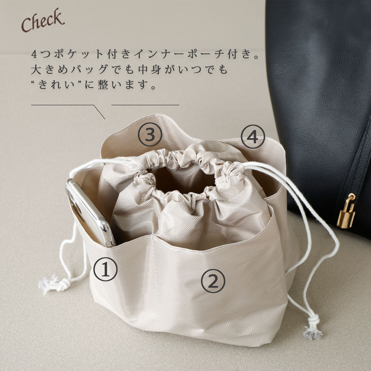 【本革】キーロック バケットバッグ　ab-lb051