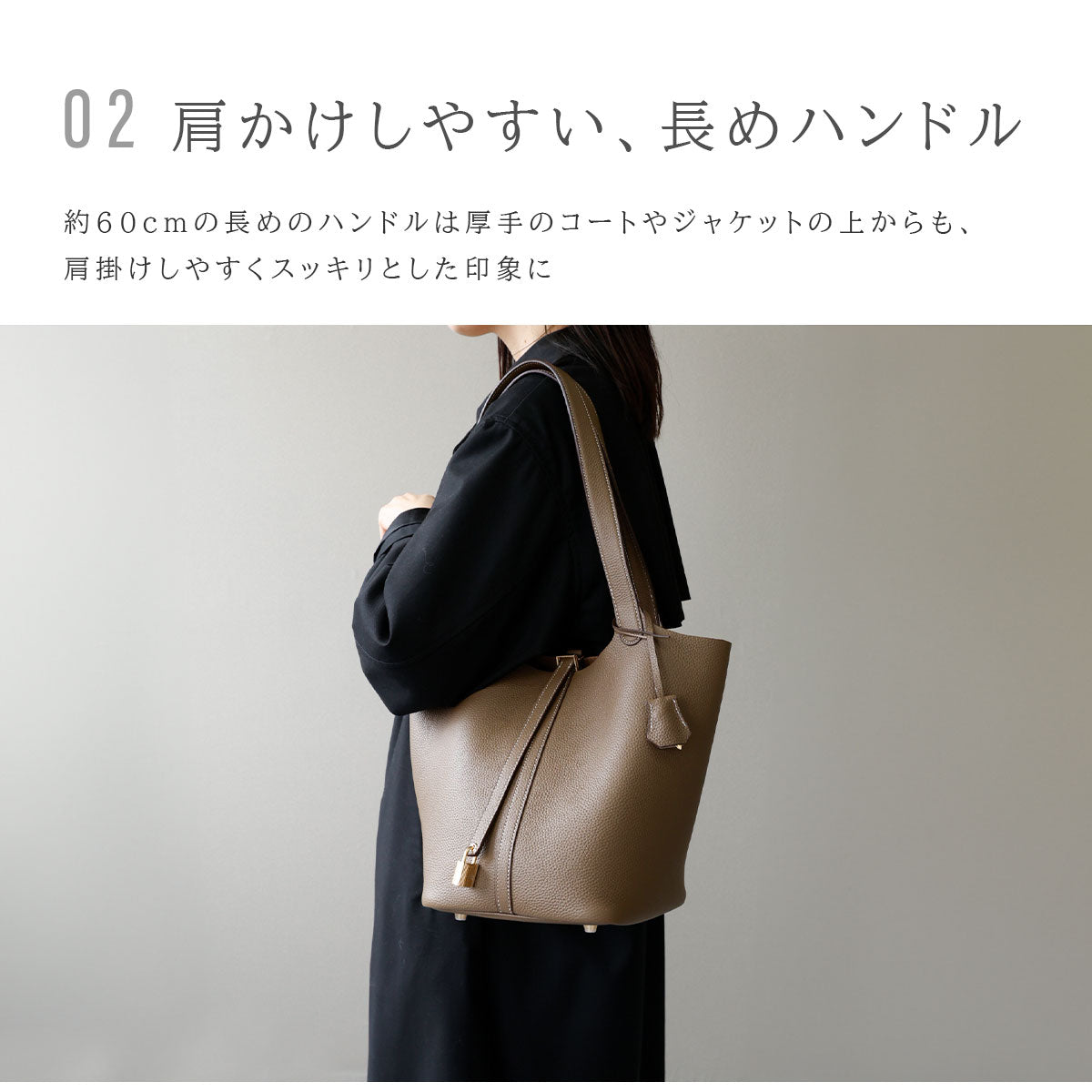 【本革】キーロック バケットバッグ　ab-lb051