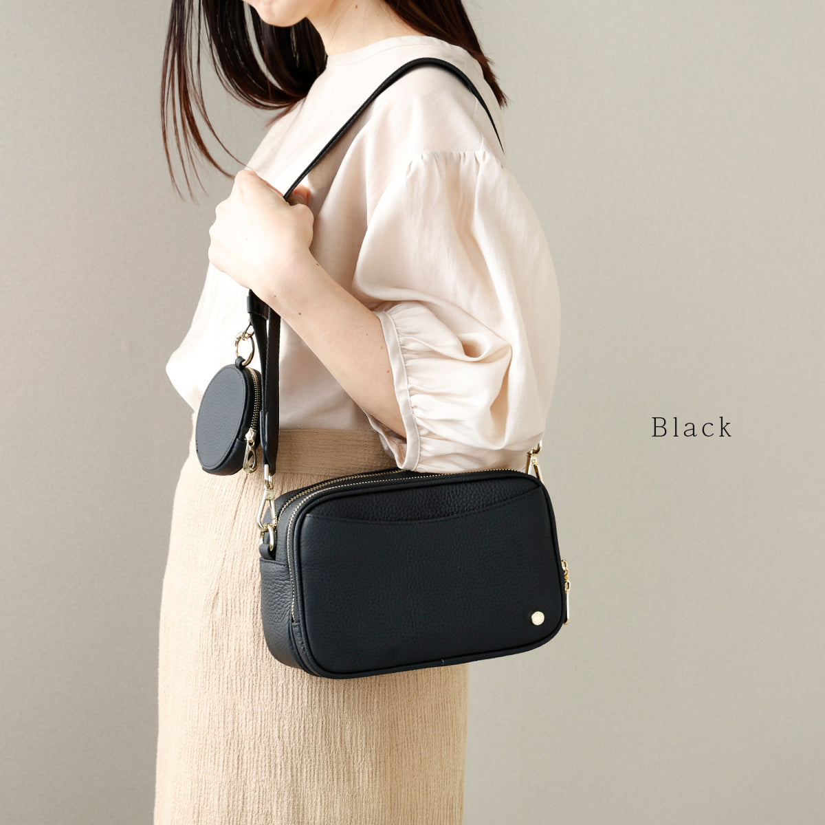 Charis Poche 【本革】お財布ショルダーバッグ ab-lb503