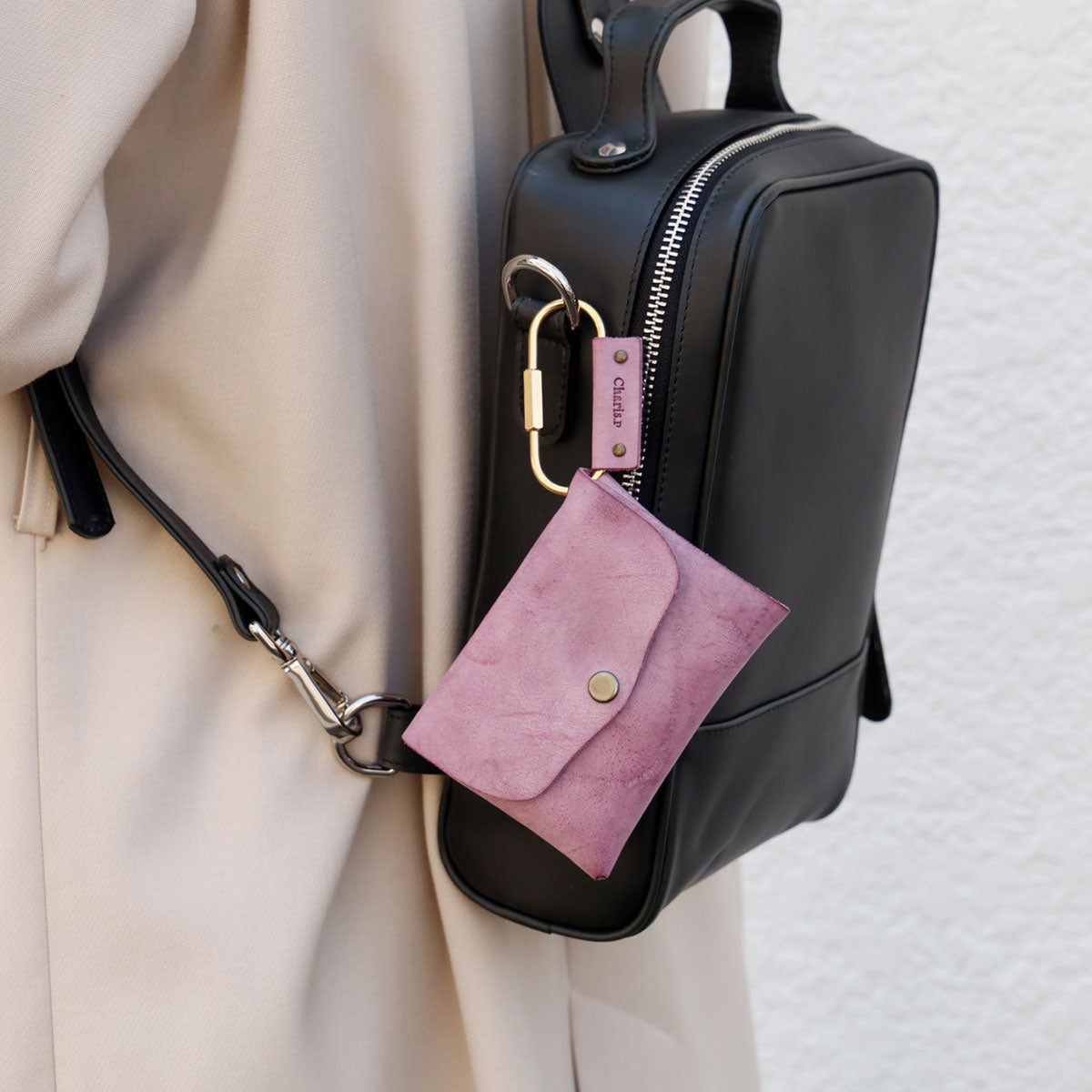 Charis Poche【本革】真鍮カラビナ　kh058