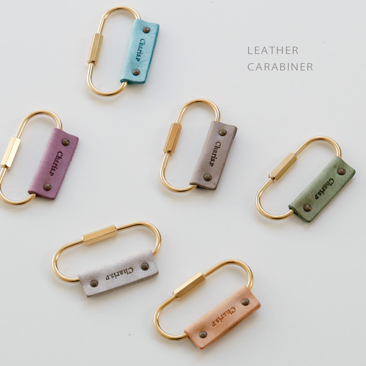 Charis Poche【本革】真鍮カラビナ　kh058