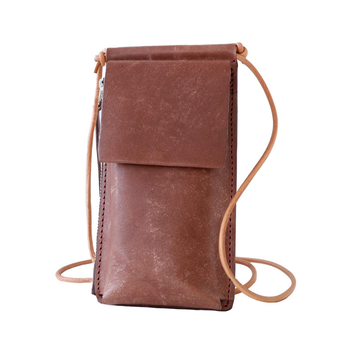 【本革】育てるスマホショルダーポーチ イタリアンレザー  lb369