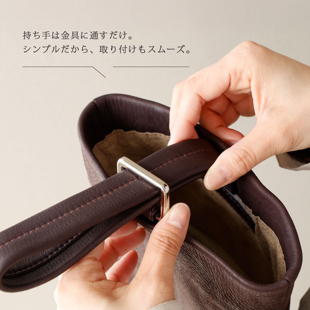 【本革】ハンドバッグ　lb384