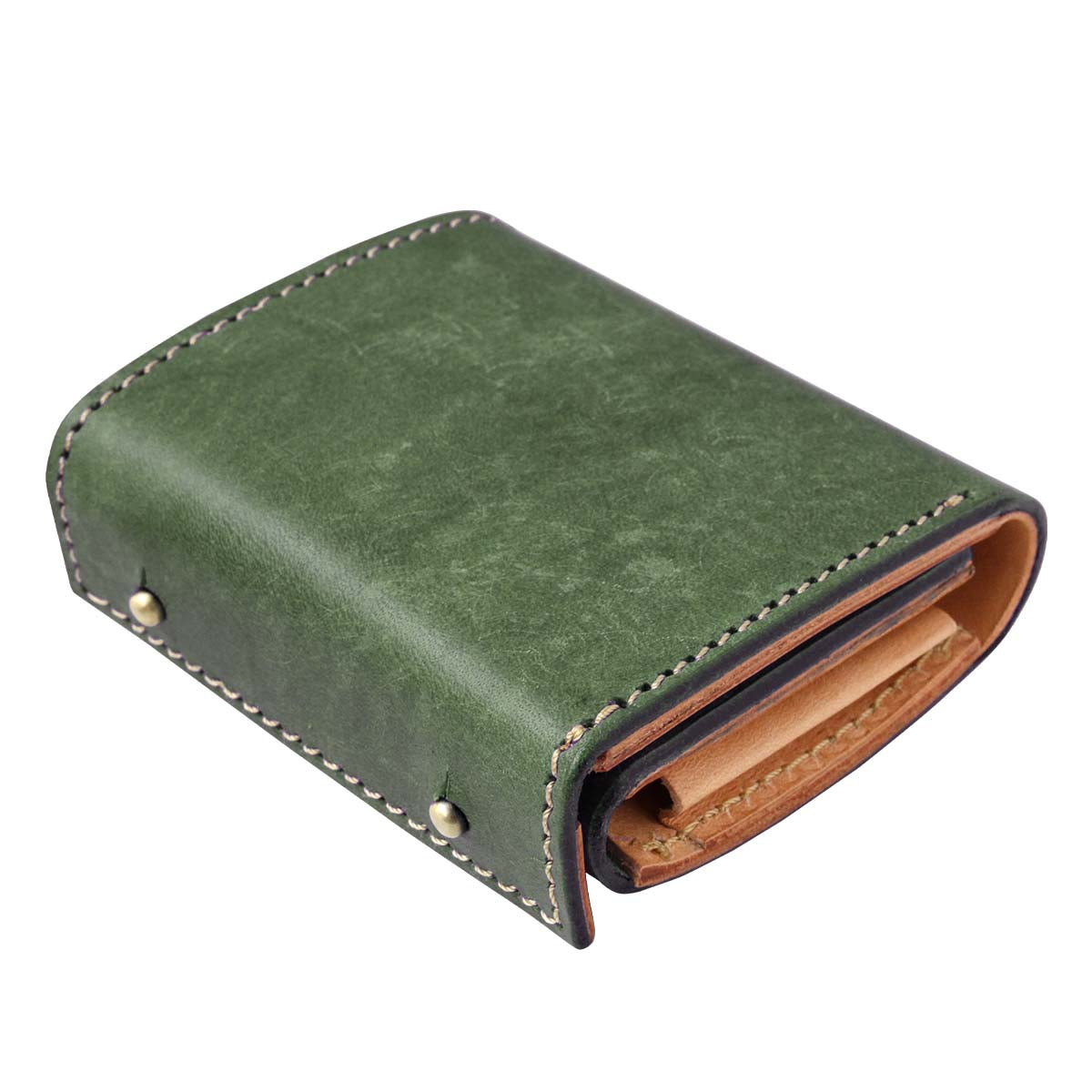 Wallet2つ折り財布➕コンチョ ホック留め　イタリア本革レッドブラウン色 楽天市場】＼セール開催中！11(月)AM2時まで／ 財布 メンズ 二